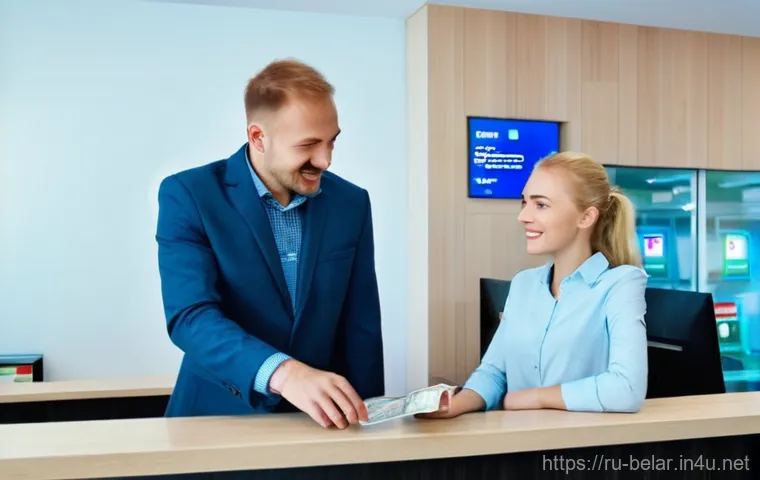 벨라루스 환전 및 화폐 사용법 - **A modern traveler using a Mir card in a Belarusian supermarket.**
    "A confident female traveler...