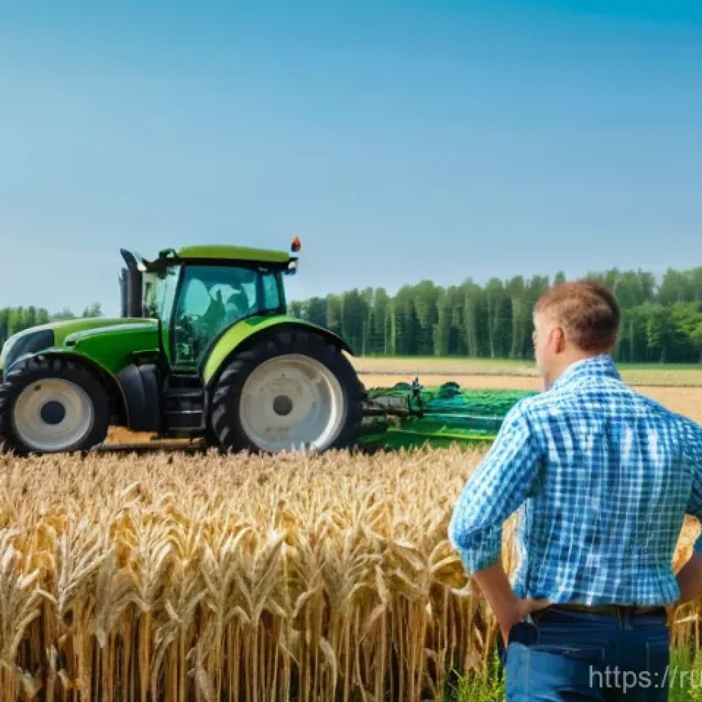 벨라루스 농업과 주요 수출품 - **Prompt:** "A sweeping panoramic view of modern Belarusian agriculture, showcasing a harmonious ble...